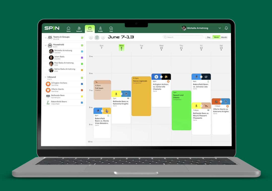 SPiN desktop unified organization calendar